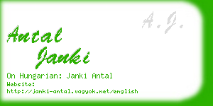 antal janki business card